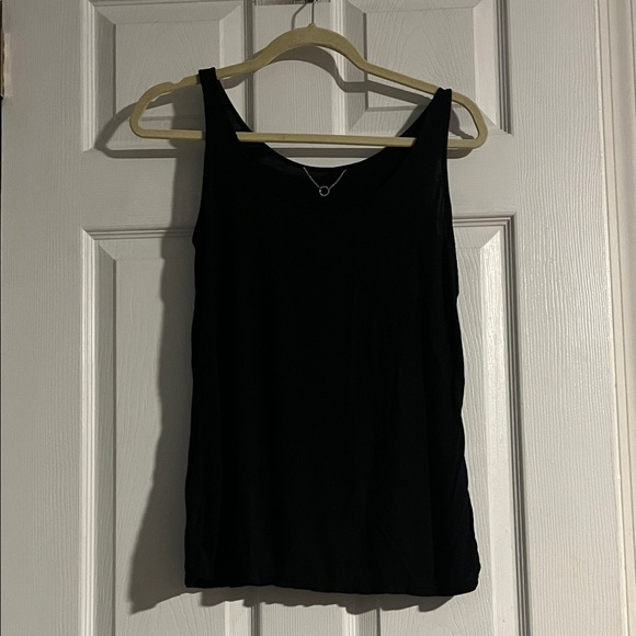 Armani Exchange Black Scoop Neck Tank - Picture 1 of 5